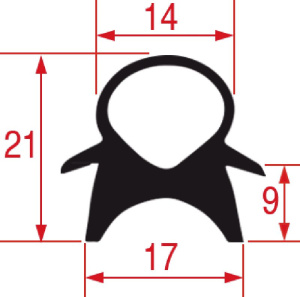ПРОКЛАДКА СТЕКЛА ПЕЧИ 410X330 ММ