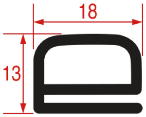 ПРОКЛАДКА ДВЕРЦЫ 595 ММ С СИЛИКОНОМ
