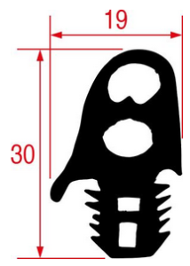 УПЛОТНЕНИЕ ДВЕРИ 2,4М WIESHEU 38604