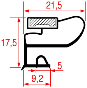 УПЛОТНИТЕЛЬ ПОД ПАНЕЛЬ 640Х390 ММ