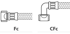 ШЛАНГ ГИБКИЙ Ø1/4" ДЛИНА 450 ММ SANREMO 10852470C