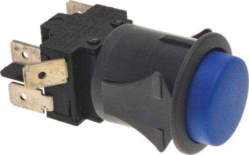 5039537. ДВУХПОЛЮСНАЯ КНОПКА, ГОЛУБАЯ, 16А, 250В