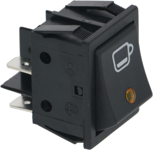 5095719. ПЕРЕКЛЮЧАТЕЛЬ ДВУХПОЛЮСНОЙ ЧЕРНЫЙ  16A 250V