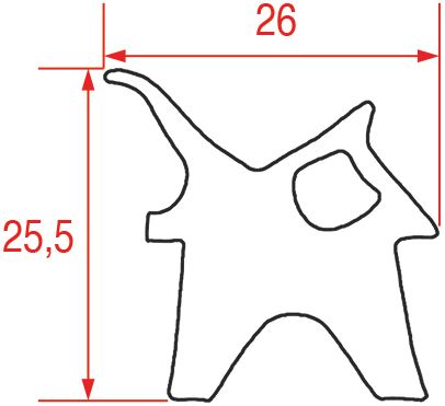 5011380. УПЛОТНИТЕЛЬ ДВЕРИ 770X650 MM LAINOX LA70042581