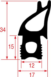 УПЛОТНЕНИЕ ДВЕРИ 560X493ММ