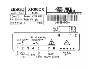 КОНТРОЛЛЕР DIXELL MILK XR80CX-5N0C1