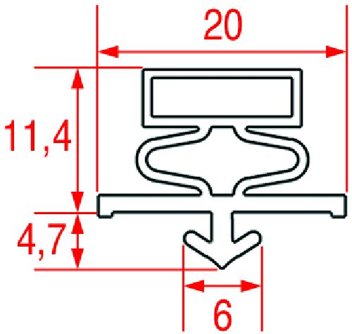 5063812. УПЛОТНИТЕЛЬ ВСТАВНОЙ 665X625 MM