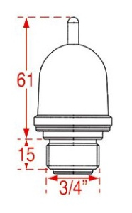 КЛАПАН ВОЗДУХООТВОДЧИКА RDF RUB.DEL FRIULI 01509004