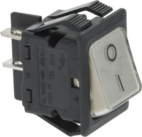 3319840. ПЕРЕКЛЮЧАТЕЛЬ ДВУХПОЛЮСНОЙ БЕЛЫЙ 16A 250V