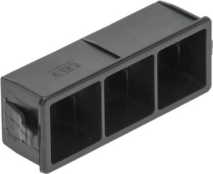 КОРПУС ДЛЯ З КВАДРАТНЫХ КНОПОК ЧЕРНЫЙ