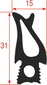 УПЛОТНИТЕЛЬ ДВЕРИ ДЛЯ ПЕЧИ 807Х690 ММ