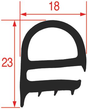 5063646. УПЛОТНИТЕЛЬ ДВЕРЦЫ ПЕЧИ 720x485мм RATIONAL 5012.0704