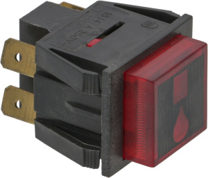 КРАСНАЯ ДВУХПОЛЮСНАЯ КНОПКА 16А 250В