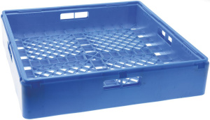 ГОЛУБАЯ КОРЗИНА С КРУПНОЙ СЕТКОЙ 500X500 ММ