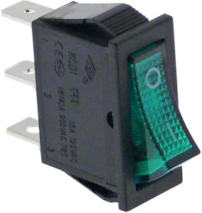 ЗЕЛЕНЫЙ ОДНОПОЛЮСНЫЙ ВЫКЛЮЧАТЕЛЬ 16А 250В