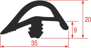ПРОКЛАДКА ДВЕРЦЫ ПЕЧИ 1310X730 ММ