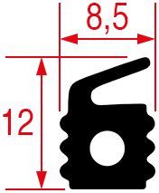 УПЛОТНИТЕЛЬ КРЫШКИ 12Х8,5 ММ