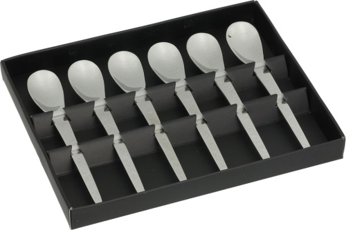 1394705. НАБОР 6 КОФЕЙНЫХ ЛОЖЕК КАПУЧИНО ИЗ НЕРЖАВЕЮЩЕЙ СТАЛИ