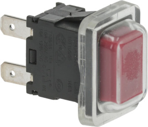 КРАСНЫЙ ОДНОПОЛЮСНЫЙ ВЫКЛЮЧАТЕЛЬ 16А 250В