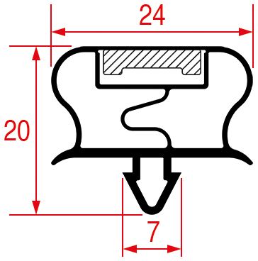 5038364. УПЛОТНИТЕЛЬ ВСТАВНОЙ 1155X600 MM