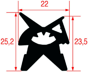 ДВЕРНОЙ УПЛОТНИТЕЛЬ ДЛЯ ПЕЧИ 445X700 ММ