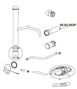HT ДРЕНАЖНАЯ ТРУБА DN40 150 ММ RATIONAL 50.02.053P