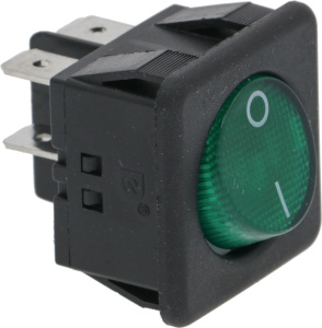 ЗЕЛЕНЫЙ БИПОЛЯРНЫЙ ВЫКЛЮЧАТЕЛЬ 16A 250V