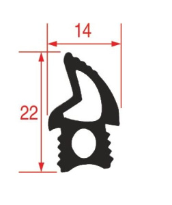УПЛОТНИТЕЛЬ ДВЕРИ ДЛЯ ПЕЧИ UNOX KGN1354A