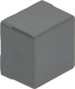 КНОПКА КВАДРАТНАЯ СЕРАЯ 23X23 MM