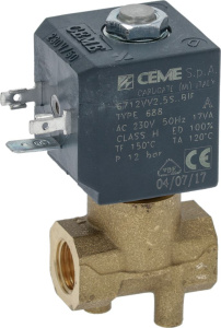 ЭЛЕКТРОМАГНИТНЫЙ КЛАПАН CEME 2-ХОДОВОЙ Ø1/4"F 230В