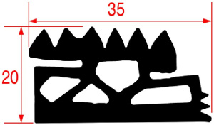 УПЛОТНИТЕЛЬ КАРЕТКИ ПЕЧИ 1000 ММ