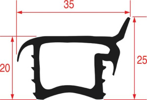 ПРОКЛАДКА УПОРА КАРЕТКИ 665Х160ММ RATIONAL 5105.1010