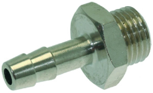 НИКЕЛИРОВАННЫЙ ПАТРУБОК ДЛЯ ШЛАНГА Ø 1/4"M Ø 7