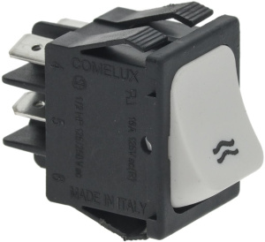 БЕЛЫЙ ДВУХПОЛЮСНЫЙ ВЫКЛЮЧАТЕЛЬ