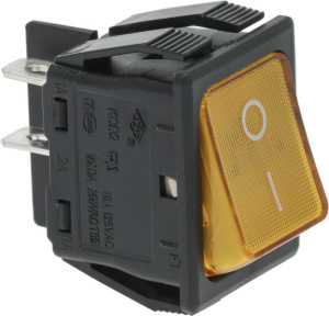2-ПОЛЮСНЫЙ ВЫКЛЮЧАТЕЛЬ ОРАНЖЕВЫЙ 16A 250V