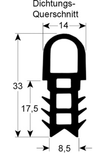 УПЛОТНИТЕЛЬ ДВЕРИ 640x725 ММ CONVOTHERM 7001017