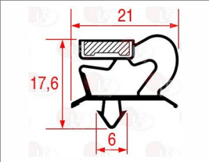 УПЛОТНИТЕЛЬ ВСТАВНОЙ 382X364ММ ПРОФИЛЬ №1001