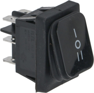 МГНОВЕННЫЙ СЕЛЕКТОРНЫЙ ПЕРЕКЛЮЧАТЕЛЬ,  ДВУХПОЛЮСНЫЙ, ЧЕРНЫЙ