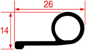 УПЛОТНИТЕЛЬНАЯ РЕЗИНА ДЛЯ ПЕЧИ 2554 - 6 М