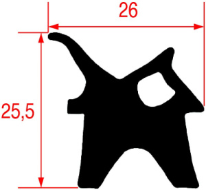 УПЛОТНИТЕЛЬ ДВЕРЦЫ ПЕЧИ