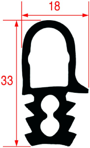 УПЛОТНИТЕЛЬ ДВЕРЦЫ ПЕЧИ 520X490 MM