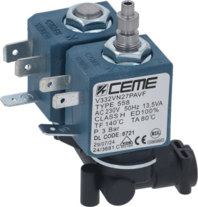 КЛАПАН ЭЛЕКТРОМАГНИТНЫЙ 230В КОМПЛЕКТ DE LONGHI AS00002813