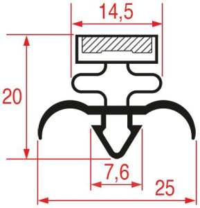 УПЛОТНИТЕЛЬ ВСТАВНОЙ 1940X1230 ММ