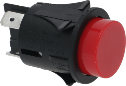 1319619. КРАСНАЯ ДВУХПОЛЮСНАЯ КНОПКА 16А 250В