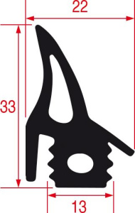 УПЛОТНИТЕЛЬ ДВЕРЦЫ ПЕЧИ  2875 MM