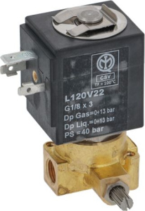 КЛАПАН ЭЛЕКТРОМАГНИТНЫЙ 2 ХОДОВОЙ 24V 9W