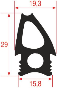 УПЛОТНИТЕЛЬ ДВЕРИ ПЕЧИ 725X475 MM