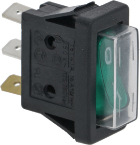 ЗЕЛЕНЫЙ ТРЕХПОЛЮСНЫЙ ВЫКЛЮЧАТЕЛЬ 16А 250В