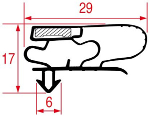 УПЛОТНИТЕЛЬ ВСТАВНОЙ 1385X610 MM