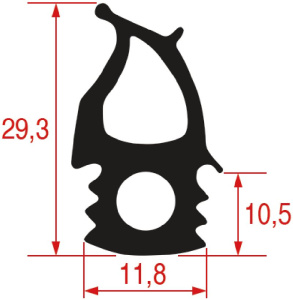 УПЛОТНИТЕЛЬ ДВЕРИ ПЕЧИ 1470Х480 ММ